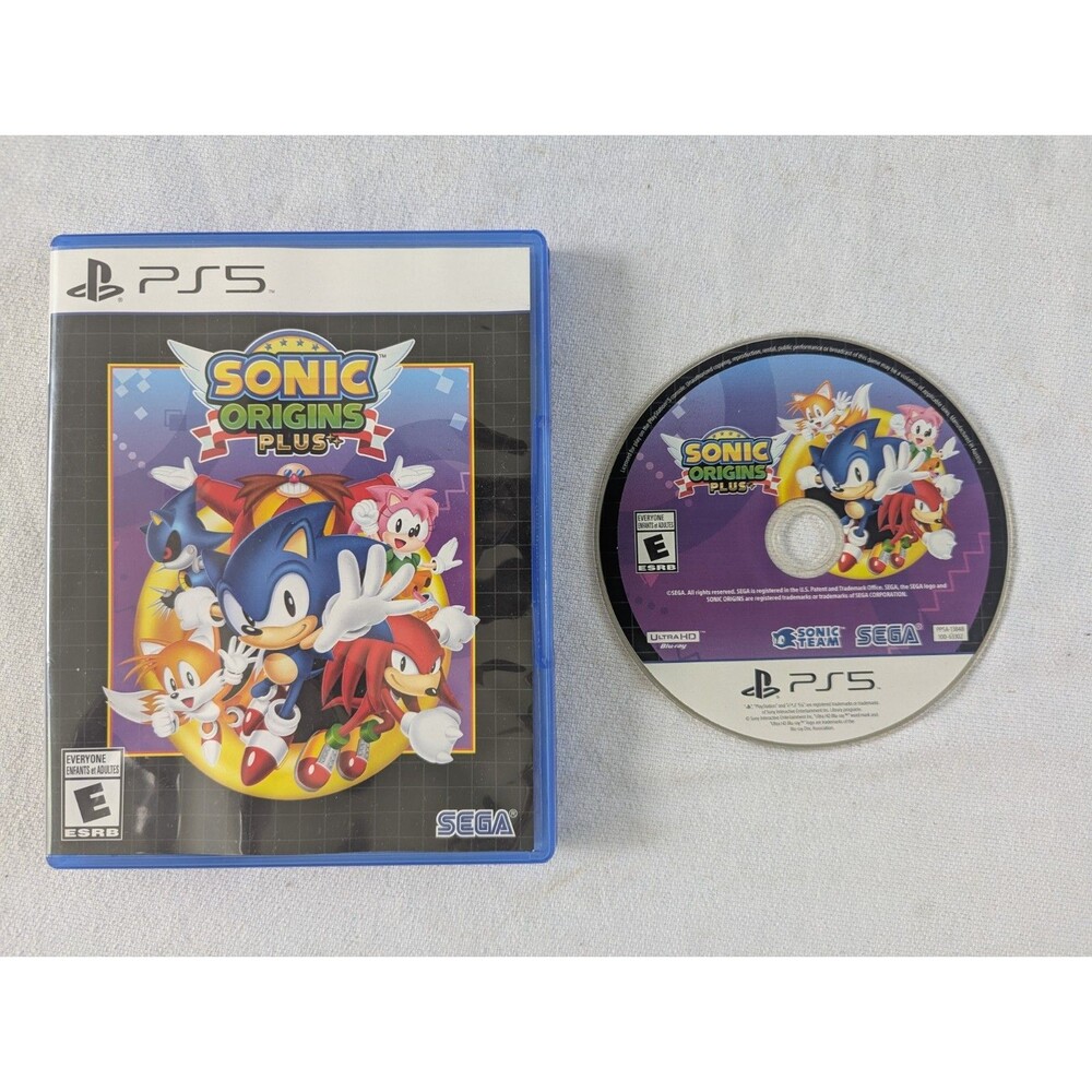 Sonic Origins Plus Sony PlayStation 5 PS5 2023 Video Game Disc & Case SEGA